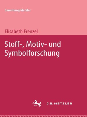 cover image of Stoff-,Motiv-und Symbolforschung